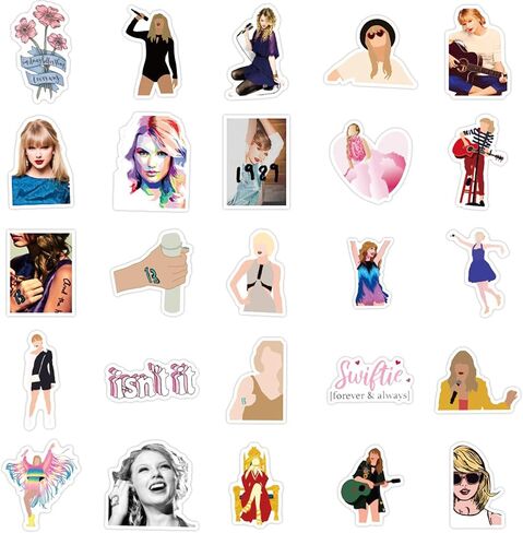 HongShengFu 100 قطعة من ملصقات الفينيل المقاومة للماء للفتيات الوردية فيلم ستار جرافيتي ذات مظهر جيد وحساسة للكمبيوتر المحمول والهاتف وحفلات التزلج in Kuwait