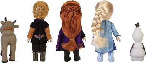 مجموعة هدايا ديزني فروزن 2 بيتيت دولز - تتضمن إلسا وآنا وكريستوف وأولاف وسفين! 6 انشات، بوصات in Kuwait