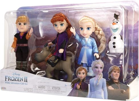 مجموعة هدايا ديزني فروزن 2 بيتيت دولز - تتضمن إلسا وآنا وكريستوف وأولاف وسفين! 6 انشات، بوصات in Kuwait