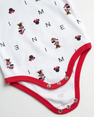 Disney Baby Girls Minnie Mouse & Winnie the Pooh 6 Pack Short Sleeve Bodysuits (Newborn, 0-9 Months) in Saudi Arabia
