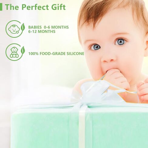 حلقات تسنين من السيليكون للأطفال، حلقات تسنين بالفريزر للأطفال، ألعاب تسنين من السيليكون للأطفال، ألعاب مضغ للأطفال لتخفيف آلام التسنين، ألعاب حسية للأطفال، ألعاب تسنين مجمدة للأطفال - 4 عبوات in Kuwait