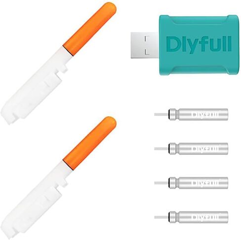 عصي الصيد المتوهجة LED من MEEYO مع بطارية CR425 قابلة لإعادة الشحن وشاحن بطارية، مؤشر لدغة الصيد الليلي، تنبيه ضد الماء، تنبيه العض لنصائح القضيب in Kuwait