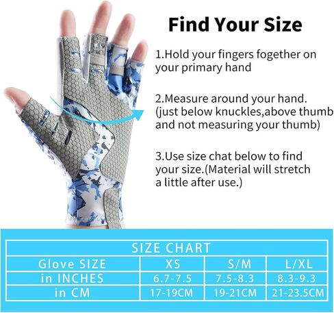 Fishing Gloves UPF50+ Sun Gloves, UV Protection Fingerless Gloves Men Women for Fishing, Kayaking, Rowing, Paddling, Canoeing, Hunting in Saudi Arabia