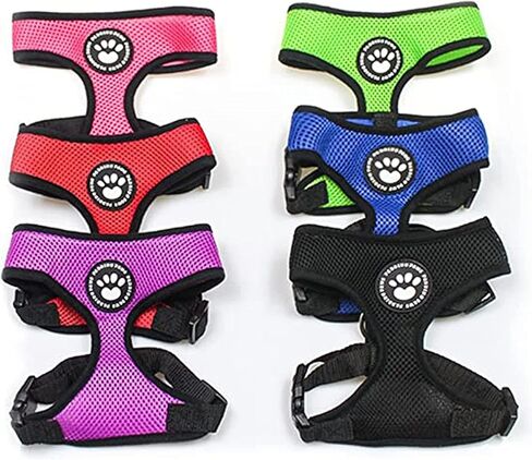 سرج للكلاب الصغيرة والمتوسطة الحجم بدون سحب، سرج للكلاب، قابل للتعديل، صدرية ناعمة للكلاب، سرج مبطن للحيوانات الأليفة، لتدريب المشي في الهواء الطلق، الكلاب والقطط (أحمر، مقاس صغير) in Kuwait