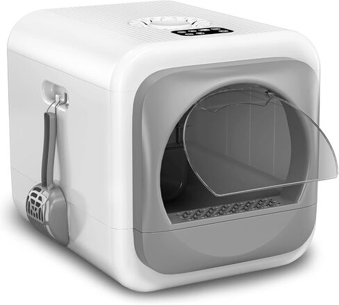 Smart Odor Removal Cat Litter Box,Enclosed Litter Box with Smart Efficient Odor Removal System,Large Litter Box for Big Cats and Kittens,Easy to Assembly and Clean,Including Mat and Scoop in Saudi Arabia