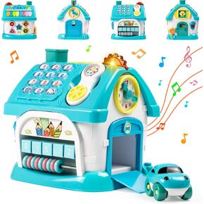 Toys for 1 2 Year Old Girl Gifts, Montessori Toddler Toys 8 in 1 Multi-Functional Learning House for 1-2 Year Old Girl Birthday Gifts, Baby Toys 12-18 Months Girls and Boys