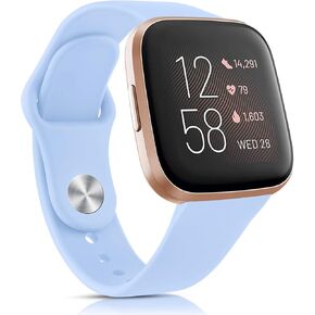 Vancle Silicone Bands Compatible with fitbit versa 2 watch bands women men, Soft Breathable Sport Replacement Wristbands for Fitbit Versa 2 / Fitbit Versa/Versa Lite/Versa SE