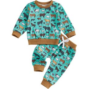 Western Toddler Baby Boy Clothes It's Alright To Be Little Bitty Sweatshirt Cowboy Hat Print Pants Set Country Outfit