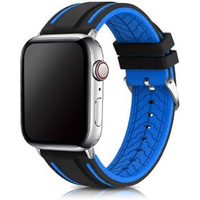 Compatible with Apple Watch Bands 41mm/40mm/38mm 49mm/45mm/44mm/42mm Silicone Divers Model Replacement Rubber Sport Watch Strap for iWatch Series 9/8/7/6/5/4/3 Ultra/SE Bicolor for Men and Women