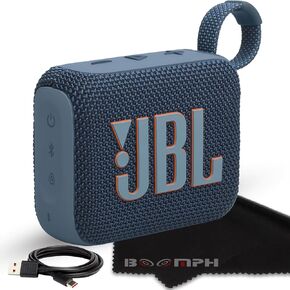 JBL Go 4 Portable Bluetooth Wireless Speaker, IP67 Waterproof and Dustproof Built-in Battery - Black - Boomph's Comprehensive Ultimate Performance Cloth Solution for Your On-The-Go Sound Experience