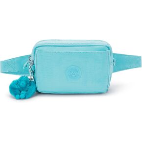 Kipling Women’s Abanu Crossbody Bag, Lightweight, Adjustable Nylon Waist Pack with Multi-Compartment Zip Pockets, Cosmic Emerald