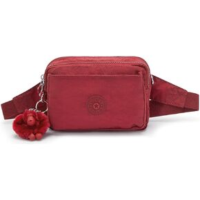 Kipling Women’s Abanu Crossbody Bag, Lightweight, Adjustable Nylon Waist Pack with Multi-Compartment Zip Pockets, Cosmic Emerald