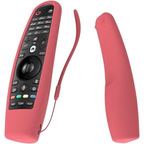 Silicone LG Magic Remote Cover Compatible with LG Magic AN-MR600/MR650/MR19BA/MR20GA LG TV Remote Cover Protective Skin Holder Washable Dirt-Proof Anti-Lost with Remote Loop(Black)