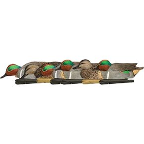Avian-X Topflight Green-Winged Teal Durable Ultra Realistic Floating Hunting Duck Decoys, Pack of 6, AVX8081