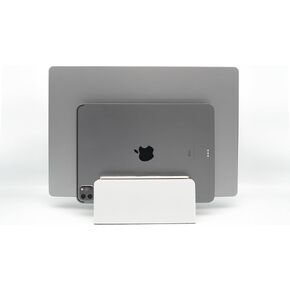 Raico Vertical Laptop Stand Black Wood Dual Laptop MacBook Holder Clamshell Stand (Black Wood, Dual Slot) in Kuwait
