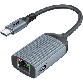 acer USB C to Ethernet Adapter, Gigabit RJ45 to USB 3.0 Type-C Ethernet LAN Network Adapter, Portable Thunderbolt 3/4 Adapter for MacBook Pro/Air, iPad Pro, XPS, Laptop, Smart Phone & More - Silver
