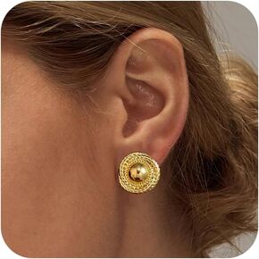 SELFROSE Gold Hoop Earrings for Women,Dainty Chunky Gold Earrings 14k Gold Plated Hypoallergenic Claw CZ Huggie Earrings Small Hoop Earrings for Women Trendy Simple Hoop Earrings Gold Jewelry Gifts