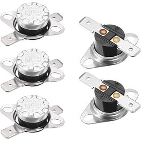 uxcell KSD301 Thermostat 85°C/185°F 10A Normally Open N.O Adjust Snap Disc Temperature Switch 2pcs