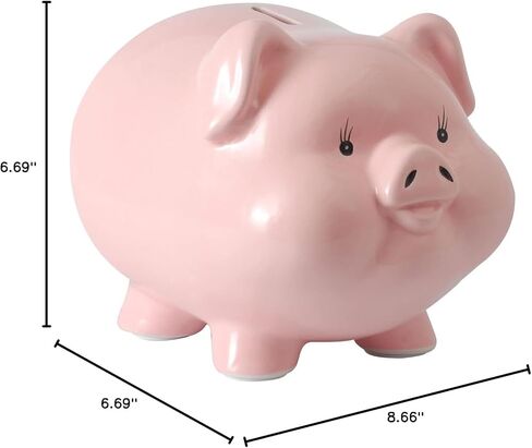 Ceramics Piggy Bank for Kids,Girls Piggy Bank for Adults,Piggy Bank for Boys,Alcancias De Dinero para Adultos Niños,Money Box for Cash Gift,Tip Jar,Coin Bank,Real Money Safe for Cash Saving… in Kuwait