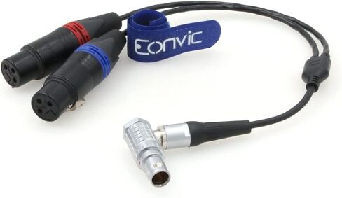 Eonvic Shogun Monitor Recorder Atomos Breakout Audio Cable Right Angle 10 Pin Male to 2x3 pin XLR Female for Saramonic SR-AX107 Audio Adapter in Saudi Arabia