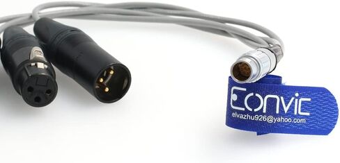 Eonvic Shogun Monitor Recorder Atomos Breakout Audio Cable Right Angle 10 Pin Male to 2x3 pin XLR Female for Saramonic SR-AX107 Audio Adapter in Saudi Arabia