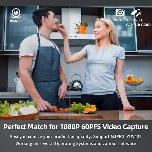Papeaso Video Capture Card, 4K Input HDMI to USB-C 3.0, 2K 30FPS Capture | 1080P 60FPS Capture Card for Streaming, Compatible with iPad Mac OS Windows, OBS, Quest 3, PS5/4, Switch 2/1, Xbox, Camera in Kuwait