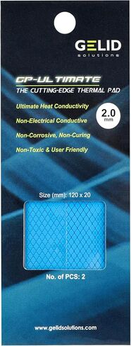 Gelid Solutions GP-Ultimate 15W-Thermal Pad 120x20x 2.0mm(2pcs). Excellent Heat Conduction, Ideal Gap Filler. Easy Installation in Kuwait