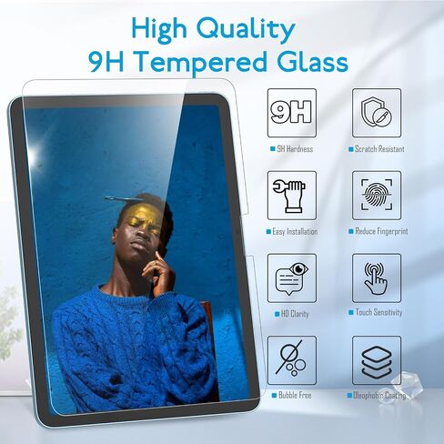 MOBDIK Tempered Glass Screen Protector Compatible with iPad Air 13 inch 2024 [Ultra Clear] [Anti-Scratch] [Case Friendly] [EZ Kit] - 1 Pack in Kuwait