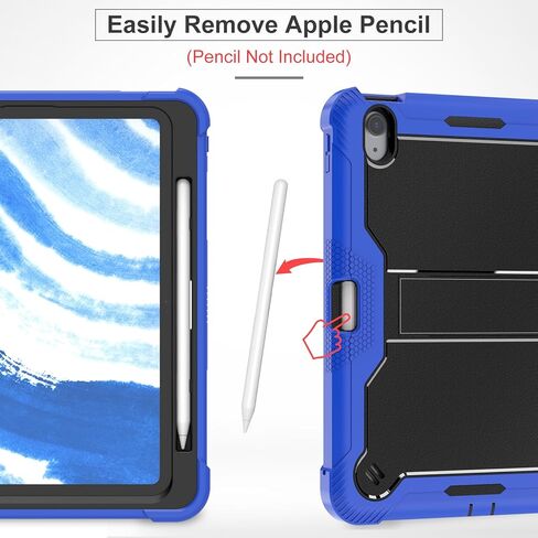 حافظة لجهاز iPad Air 11 بوصة M2 2024، حافظة iPad Air الجيل السادس، حافظة iPad Air 5th(2022)/4th(2020) مع حامل قلم رصاص ومسند، غطاء تابلت واقٍ متين مقاوم للصدمات، أخضر/رمادي in Kuwait