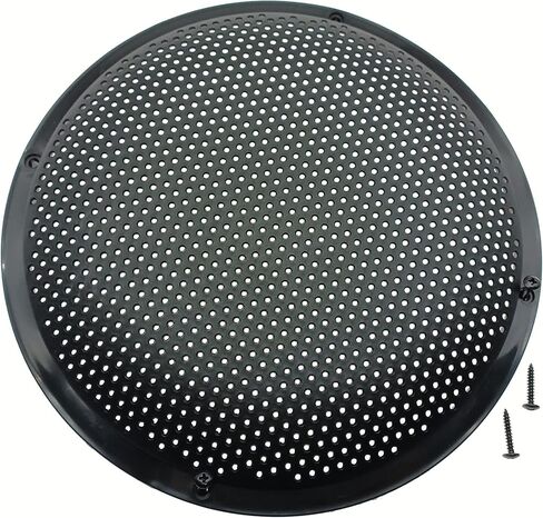 2 حزمة من غطاء شوايات مكبر الصوت مقاس 8 بوصة غطاء حماية شبكي معدني لقرن الشواية مع براغي تثبيت للصوت المنزلي/السيارة [FDXGYH، أسود] in Kuwait