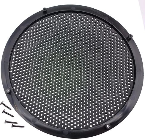 2 حزمة من غطاء شوايات مكبر الصوت مقاس 8 بوصة غطاء حماية شبكي معدني لقرن الشواية مع براغي تثبيت للصوت المنزلي/السيارة [FDXGYH، أسود] in Kuwait