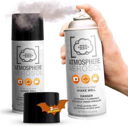 2 Pack - Haze/Fog Atmosphere Aerosol Spray for Photographers & Filmmakers - Photography Smoke and Light Ray Effects for Indoor and Outdoor Use - Spray Made in The USA - Safe Fog Machine Alternative in Saudi Arabia