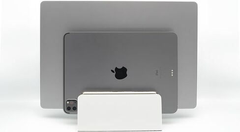 Raico Vertical Laptop Stand Black Wood Dual Laptop MacBook Holder Clamshell Stand (Black Wood, Dual Slot) in Saudi Arabia