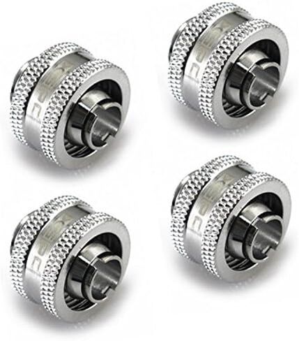 XSPC G1/4" إلى 3/8" ID، 5/8" OD ضغط مناسب V2 للأنابيب الناعمة، كروم أسود، 4 عبوات in Kuwait