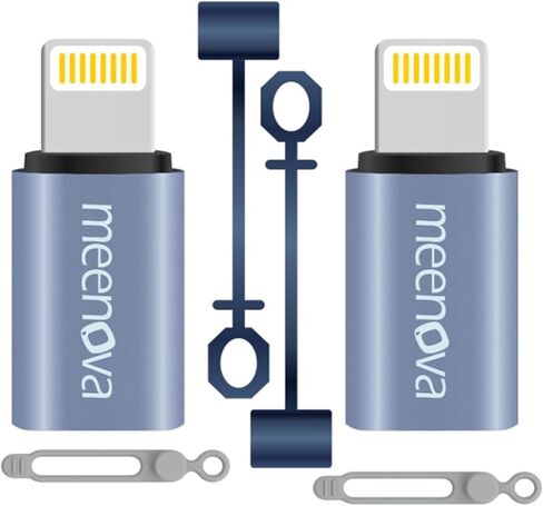 USB-C to USB A Reversible Adapter, Type C Female to USB-a Male Charger Cable Converter, for iPhone iPad Pro Air,Samsung,Power Bank（2 Pack &2 Lanyards） in Saudi Arabia