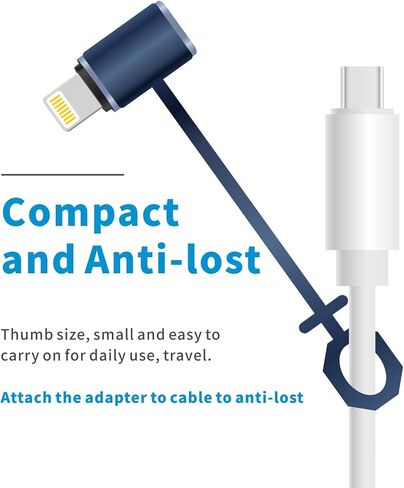 USB-C to USB A Reversible Adapter, Type C Female to USB-a Male Charger Cable Converter, for iPhone iPad Pro Air,Samsung,Power Bank（2 Pack &2 Lanyards） in Saudi Arabia