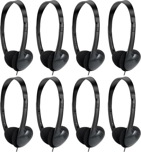 10 Pack Classroom Headphones Bulk for Kids School Class Set Headphones for Students Teens Toddler Children and Adult (Black) in Saudi Arabia