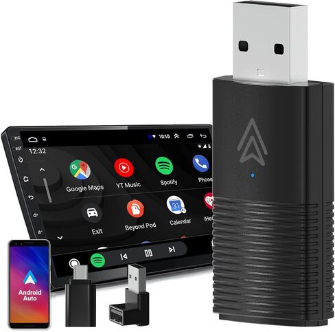 محول Carplay لاسلكي صغير، توصيل تلقائي 10 ثوانٍ للسيارات مع CarPlay السلكية OEM، تحويل سلكي إلى CarPlay لاسلكي، دونجل Carplay للسيارات من 2016+ وiOS 10+، تحديث عبر الإنترنت (رمادي) in Kuwait