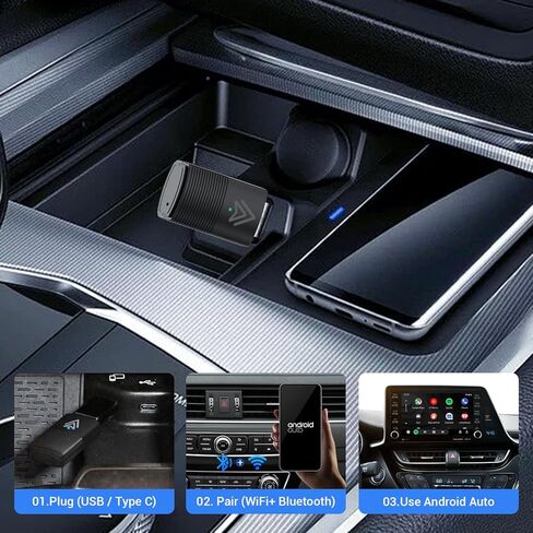 محول Carplay لاسلكي صغير، توصيل تلقائي 10 ثوانٍ للسيارات مع CarPlay السلكية OEM، تحويل سلكي إلى CarPlay لاسلكي، دونجل Carplay للسيارات من 2016+ وiOS 10+، تحديث عبر الإنترنت (رمادي) in Kuwait