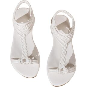 Verdusa Women's Braided Flat Sandals Summer Gladiator Shoes Open Toe Slingback Sandals in Kuwait