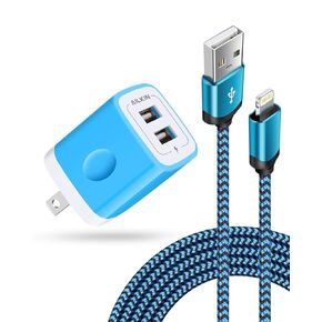 AILKIN iPhone Chargers, [Apple MFI Certified] 6Ft Long Braided USB-C Cable + USB Wall Charger, Fast Charging Power Cord Plug for iPhone 15 Pro Max 15Pro 15 Plus, Galaxy A25 A15 5G A14 A03s S23 Ultra