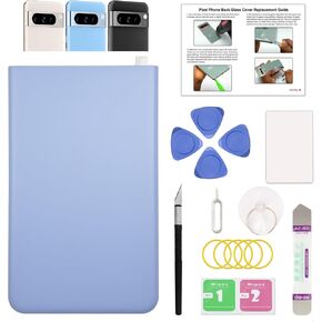Compatible with Pixel 8 Pro Back Glass Cover Replacement, Pixel 8 Pro Back Glass for All Carriers, includes Repair Tools & Instruction, Bay