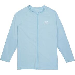 SwimZip Men's Long Sleeve Zipper Rash Guard Swim Shirt w/ UPF 50+ Sun Protection