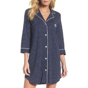 LAUREN Ralph Lauren Cotton Jacquard Sleepshirt White SM (US 4-6)