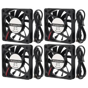 4PCS 6010 DC 12V Fan 60x60x10mm Brushless Cooling Fan Quiet 60mm Fan 2Pin Computer Case Cooling Fan 3D Printer Fan