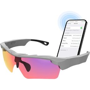 Smart Glasses,Bluetooth speaker sunglasses,Bluetooth cycling glasses,Waterproof,Running Driving Fishing(black)
