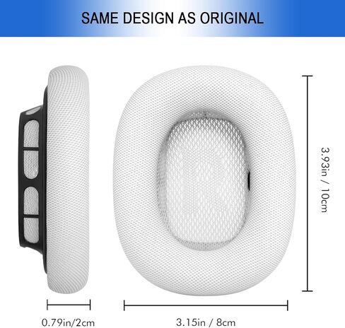 Replacement Ear Cushions for AirPods Max - Upgraded Ear Cups for Apple Headphones - GVOEARS Earpad Cover with Silicone Gel Memory Foam (Blue) in Saudi Arabia