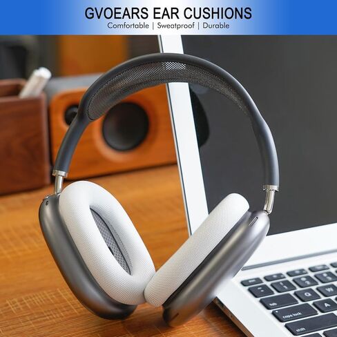 Replacement Ear Cushions for AirPods Max - Upgraded Ear Cups for Apple Headphones - GVOEARS Earpad Cover with Silicone Gel Memory Foam (Blue) in Saudi Arabia