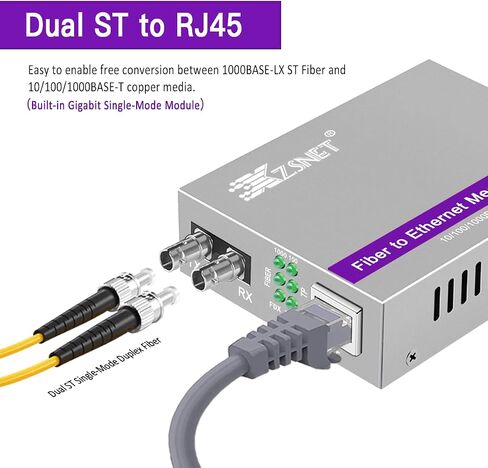 زوج من محول Gigabit SFP إلى RJ45، محول وسائط من الألياف إلى Ethernet مع فتحة SFP (بدون وحدة)، التوصيل والتشغيل، متوافق مع 10/100/1000 BASE-T، التفاوض التلقائي ودعم الإطار الكبير in Kuwait