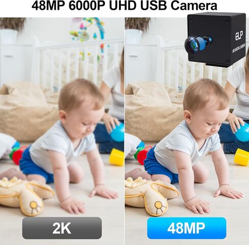وحدة كاميرا USB 48 ميجابكسل، كاميرا ويب 8K، 4K 30 إطارًا في الثانية، رؤية ليلية ملونة، كاميرا ضبط تلقائي للصورة عالية السرعة، كاميرا Lightburn، زاوية عرض 70 درجة، كاميرا أمان صناعية لتدفق التعرف على الوجه، الكمبيوتر الشخصي/الكمبيوتر المحمول in Kuwait